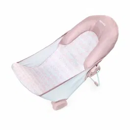 Ingenuity Summer Transat de bain pliable pour bébé - 2 positions, rose, avec filet lavable et coussin, 8.75 x 5.41 x 5 cm