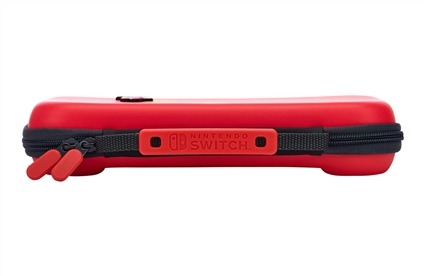 PowerA Etui de Protection Compact pour Nintendo Switch Modèle OLED, Lite et Standard - Noir, Double Fermeture Éclair, Support de Jeu et Pochette de Rangement