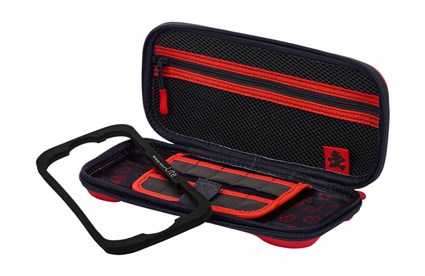 PowerA Etui de Protection Compact pour Nintendo Switch Modèle OLED, Lite et Standard - Noir, Double Fermeture Éclair, Support de Jeu et Pochette de Rangement