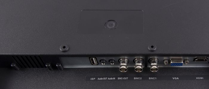 Ernitec Moniteur de surveillance 22 pouces Full HD 1080p 24/7, Châssis métallique, HDMI, VGA, BNC, 5 ms, 100x100 VESA
