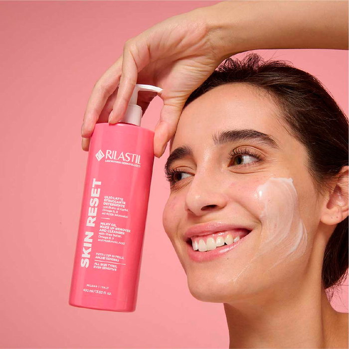 Rilastil Lait huileux SKIN RESET 400 ml - Huile démaquillante douce pour peaux sensibles Rilastil Lait huileux SKIN RESET 400 ml - Huile démaquillante douce pour peaux sensibles