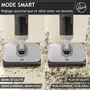 Hoover HW500 - Aspirateur balai laveur sans fil 230W - Double rouleau, nettoyage eau et poussière, autonomie 30 min, fonctions Smart/Parquet/Max - Blanc et gris glacé