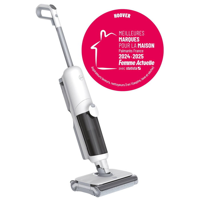 Hoover HW5 Aspirateur Laveur sans Fil Blanc et Gris Glacé, 230W Hoover HW5 Aspirateur Laveur sans Fil Blanc et Gris Glacé, 230W