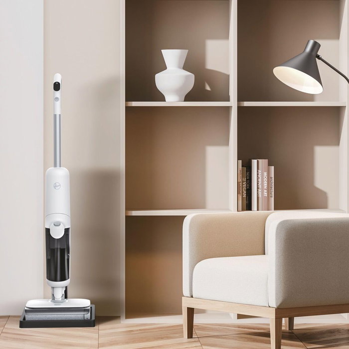 Hoover HW5 Aspirateur Laveur sans Fil Blanc et Gris Glacé, 230W Hoover HW5 Aspirateur Laveur sans Fil Blanc et Gris Glacé, 230W
