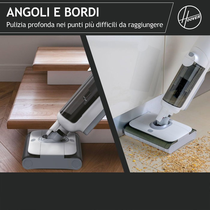 Hoover HW5 Aspirateur Laveur sans Fil Blanc et Gris Glacé, 230W Hoover HW5 Aspirateur Laveur sans Fil Blanc et Gris Glacé, 230W