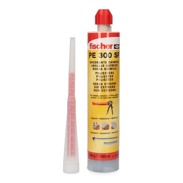 Fischer Fis pe 300 sf Cheville Chimique avec Canule Résine Polyester 300 ml 502689 Fischer Fis pe 300 sf Cheville Chimique avec Canule Résine Polyester 300 ml 502689