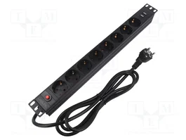 LOGILINK PDU8C02 Multiprise Parafoudre 8 Prises Schuko avec 2 ports USB