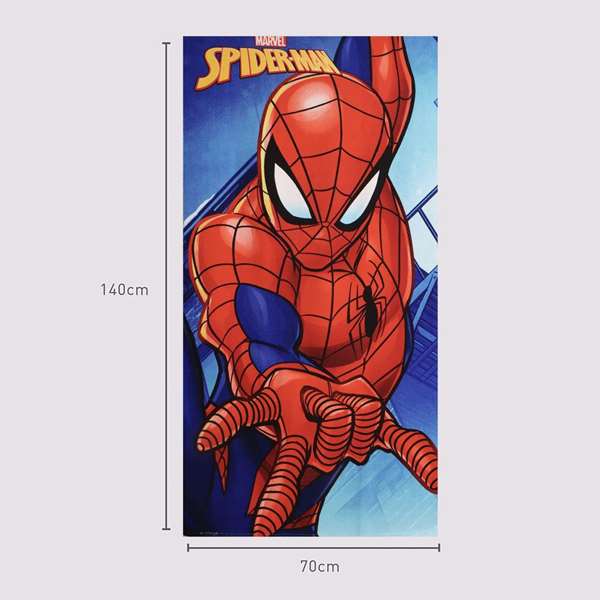 Cerdá - Serviette de bain en microfibre Spiderman 70x140 cm - Bleu - À partir de 3 ans