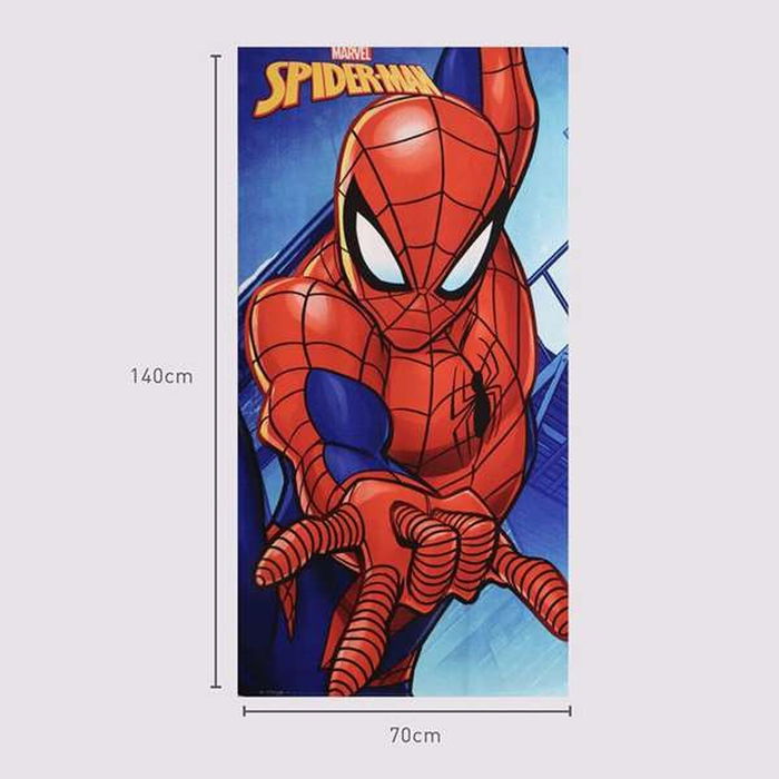 Serviette de plage Spider-Man Bleu 70 x 140 cm