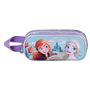 KARACTERMANIA Porte-tout Scolaire 3D Disney La Reine des Neiges 2 - Double Compartiment à Fermeture Éclair - 9,5x22x8 cm