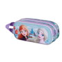 KARACTERMANIA Porte-tout Scolaire 3D Disney La Reine des Neiges 2 - Double Compartiment à Fermeture Éclair - 9,5x22x8 cm