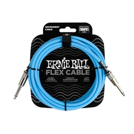Ernie Ball Câble d'instrument Flex Jack-Jack 3 m - Bleu