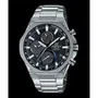 Casio Montre EQB-1100D-1AER Bluetooth Smart Solaire - Boîtier Acier Inoxydable 51.1mm Verre Saphir - Chronographe Double Fuseau