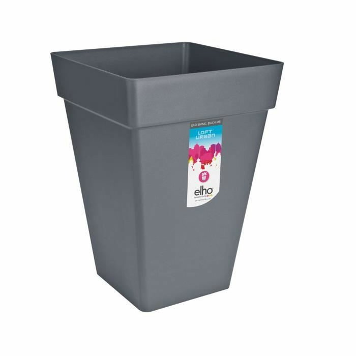 Elho Bac à fleurs Loft Urban Carré Haut - Noir - Ø 29 x H 41 cm Elho Bac à fleurs Loft Urban Carré Haut - Noir - Ø 29 x H 41 cm