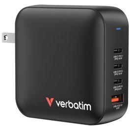 Verbatim Mini GaN Charger 165W 3xUSB-C 1xUSB-A A.32216