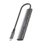 Hub USB Aisens USB-C DOCK 5 EN 1 GRIS Gris 100 W