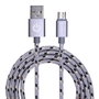 Garbot Grab&Go Câble Micro-USB Tressé Argent 1m - Compatible avec le support de vente C-05-10207