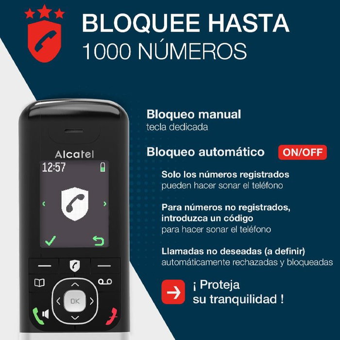 Alcatel Pack Duo de Téléphones Sans Fil avec Répondeur et Mains Libres