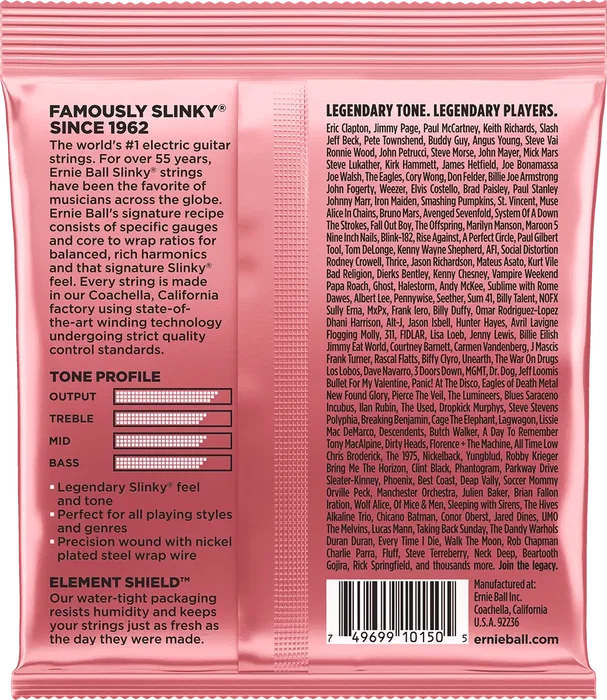 ERNIEBALL Jeu de cordes électrique Zippy Slinky 7 - 36