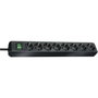 Brennenstuhl Eco-Line Multiprise 8 prises avec interrupteur, noir, 3 m