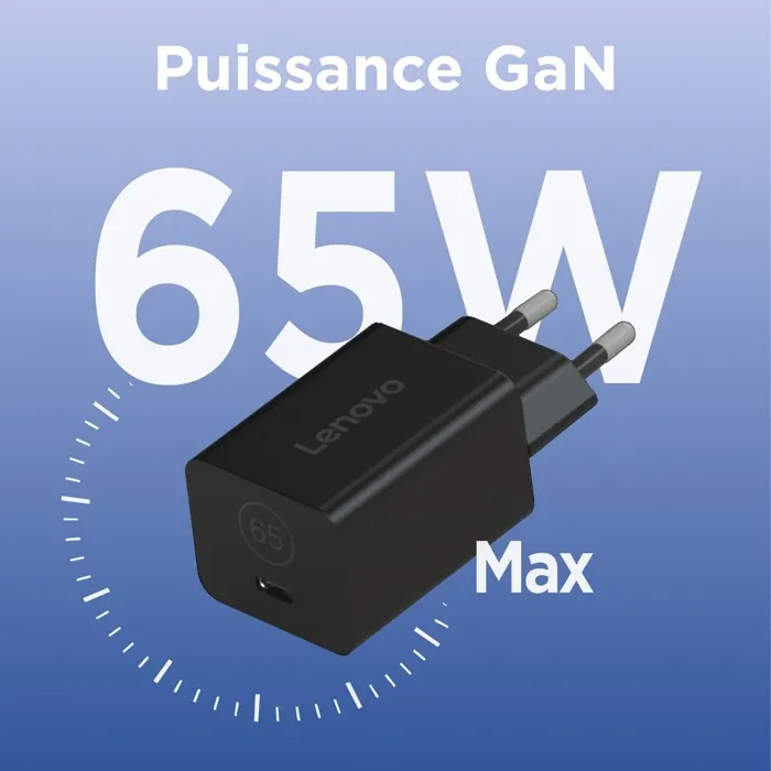 Lenovo Alimentación 65W Gan Nano USB-C GX21L58555
