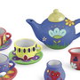 Tachan Set de Thé en Céramique Little Artist à Peindre DIY - R.56980/DIY002 - Tachan avec 1 Théière, 1 Sucrier, 1 Pot à Lait, 4 Tasses, 4 Soucoupes, 12 Peintures et 2 Pinceaux