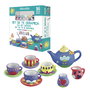Tachan Set de Thé en Céramique Little Artist à Peindre DIY - R.56980/DIY002 - Tachan avec 1 Théière, 1 Sucrier, 1 Pot à Lait, 4 Tasses, 4 Soucoupes, 12 Peintures et 2 Pinceaux