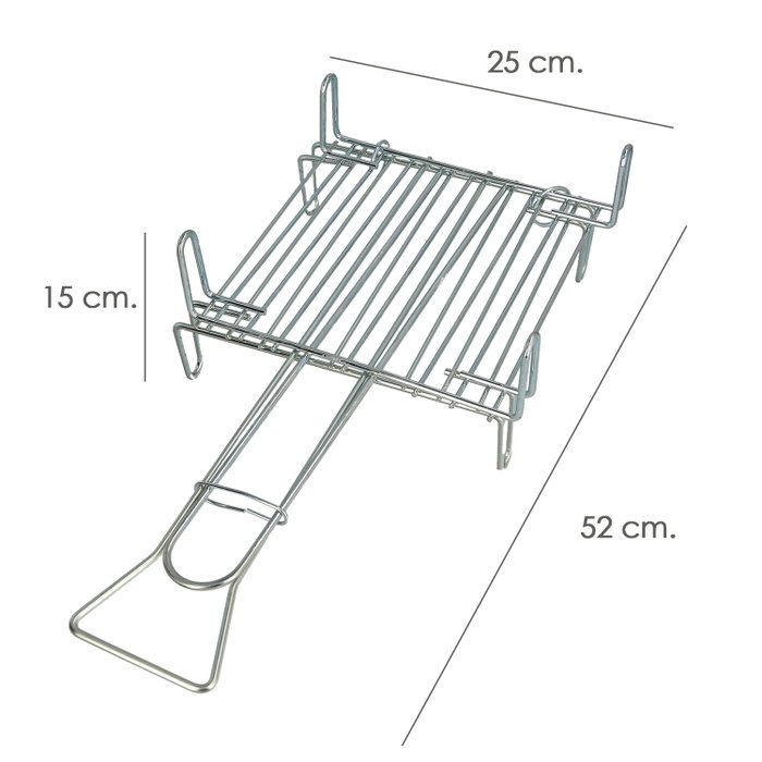 SATURNIA Grille barbecue double Nº 1 25x25 cm. chromée SATURNIA Grille barbecue double Nº 1 25x25 cm. chromée