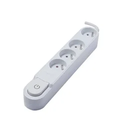 Chacon Bloc multiprise 4 prises 16A avec interrupteur - Blanc - Câble 3m