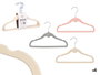 KIPIT Set de 24 perchas pour enfants en velours, assortiment 3 couleurs