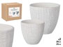 Ibergarden Lot de 2 pots carrés blancs 20 et 26 cm en céramique (Set de 2)