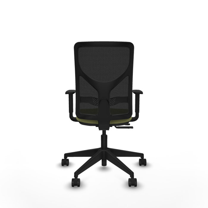 Chaise Motilla Synchrone/Traslack tissu Vert olive Maille Noir Base pyramidale noire Accoudoir 1D Sans appui-tête Roulettes 65mm nylon Chaise Motilla Synchrone/Traslack tissu Vert olive Maille Noir Base pyramidale noire Accoudoir 1D Sans appui-tête Roulettes 65mm nylon
