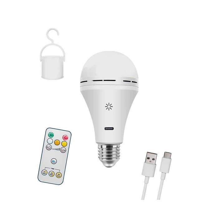 Cristalrecord Ampoule LED Rechargeable USB E27 6W Dimmable 500 lm Cristalrecord Ampoule LED Rechargeable USB E27 6W Dimmable 500 lm