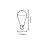 Cristalrecord Ampoule LED Rechargeable USB E27 6W Dimmable 500 lm