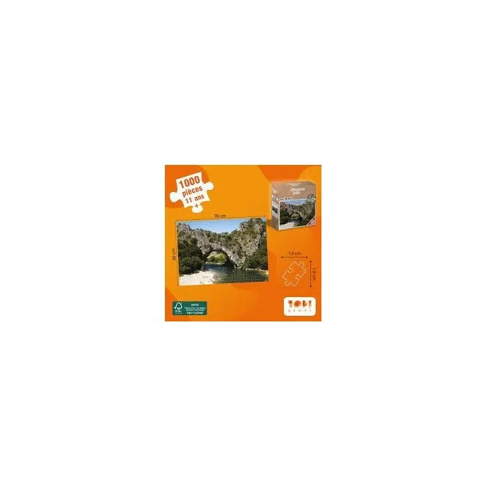 Topi Games Puzzle Échappées Belles Ardeche 1000 pièces Dès 10 ans
