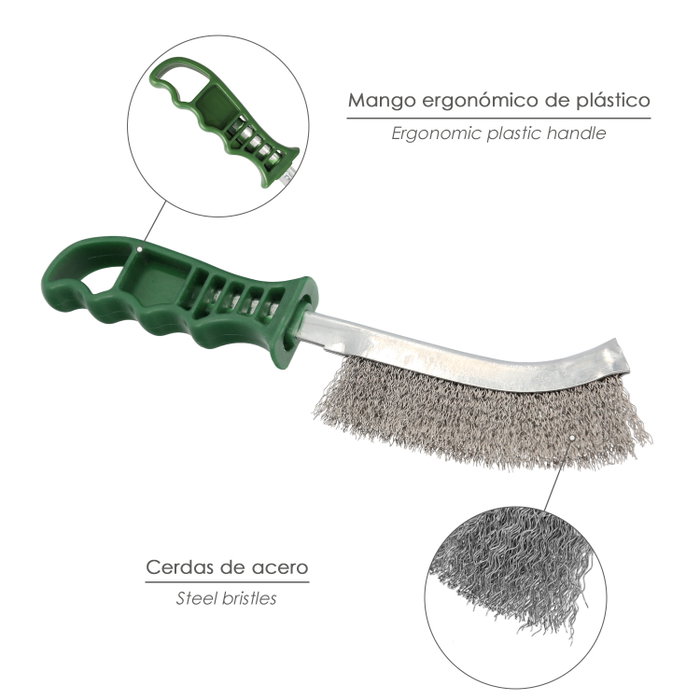 WOLFPACK LINEA PROFESIONAL Cepillo manual acero inox manche orange