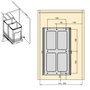 Emuca Bac à recyclage Recycle 2x12 litres Inox
