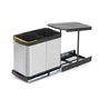 Emuca Bac à recyclage Recycle 2x12 litres Inox