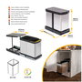 Emuca Bac à recyclage Recycle 2x12 litres Inox