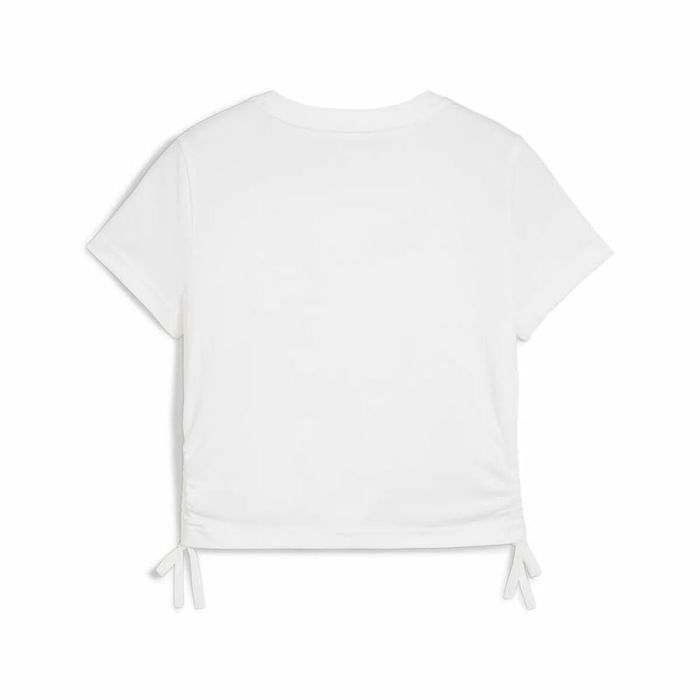 T shirt à manches courtes Enfant Puma Essentials Metallic Knotted Blanc