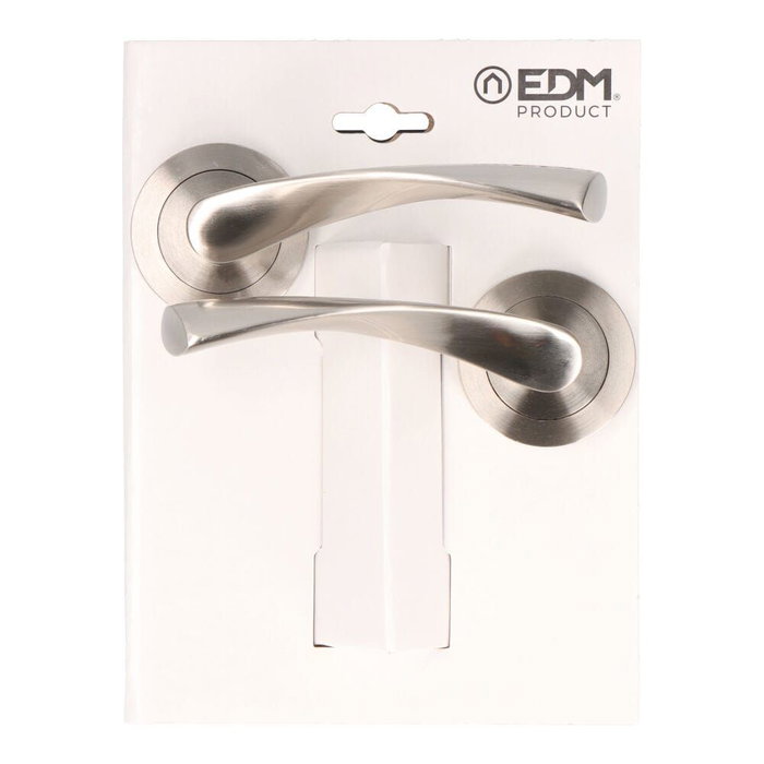Edm 707 Jeu de rosace en aluminium avec finition nickel satiné, Ø 65 mm, blister Edm 707 Jeu de rosace en aluminium avec finition nickel satiné, Ø 65 mm, blister