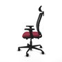 Piqueras Y Crespo Haches Chaise de bureau, Grenat et Noir, Mécanisme Synchrone/Traslack