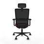 Piqueras Y Crespo Haches Chaise de bureau, Grenat et Noir, Mécanisme Synchrone/Traslack