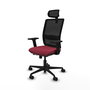 Piqueras Y Crespo Haches Chaise de bureau, Grenat et Noir, Mécanisme Synchrone/Traslack