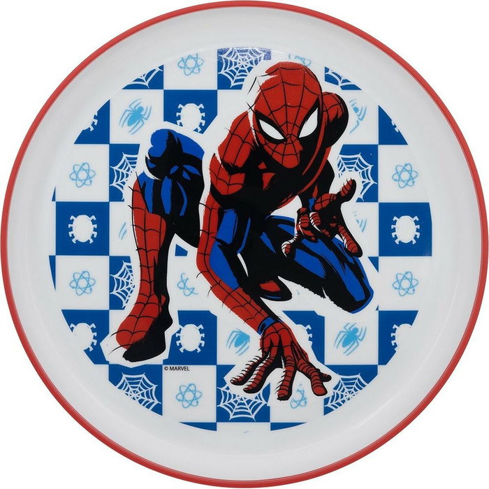 Licensing Assiette Antidérapante Bicolore Premium Spider-Man