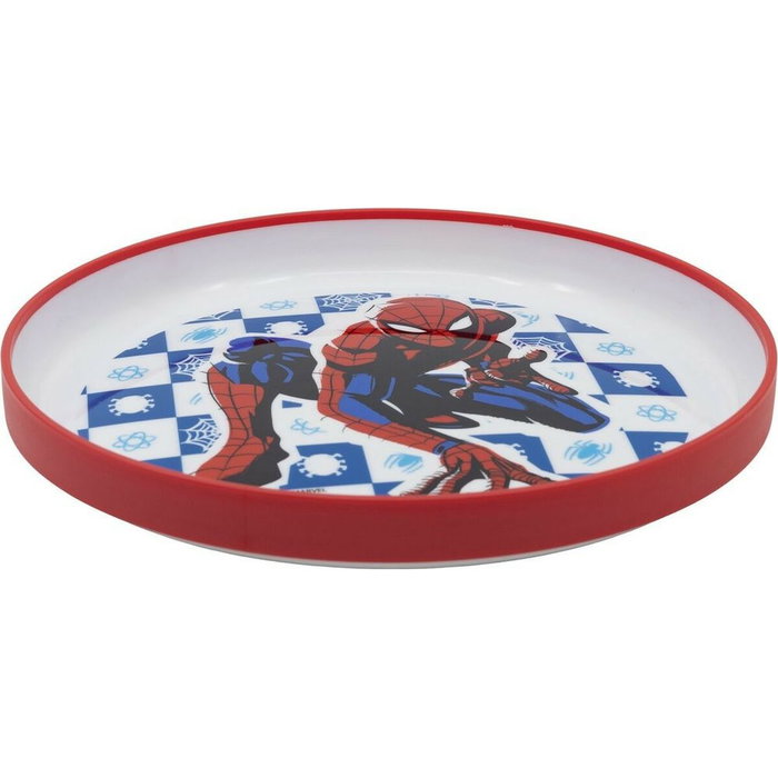 Licensing Assiette Antidérapante Bicolore Premium Spider-Man
