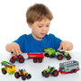 Molto - Tractor de ferme avec remorque - Jouet miniature - Modèles aléatoires - Échelle 1:50 - Matière plastique et métal - Sans piles - Langues: espagnol, anglais