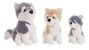 Husky Peluche Sultan 28 cm - Chien en Peluche Husky à Deux Couleurs, Gris et Marron