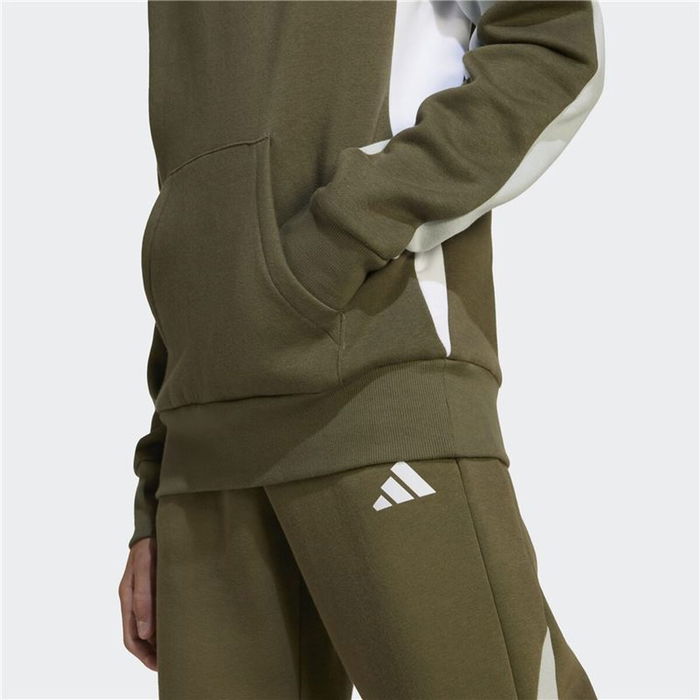 Sweat à capuche enfant Adidas Cb Fl Hd Vert foncé 13-14 Ans