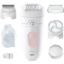 Braun SE5-060 Épilateur Électrique Silk-épil 5 Sans Fil, Technologie MicroGrip, Peau Douce 1 Mois, Utilisation à Sec, Rose